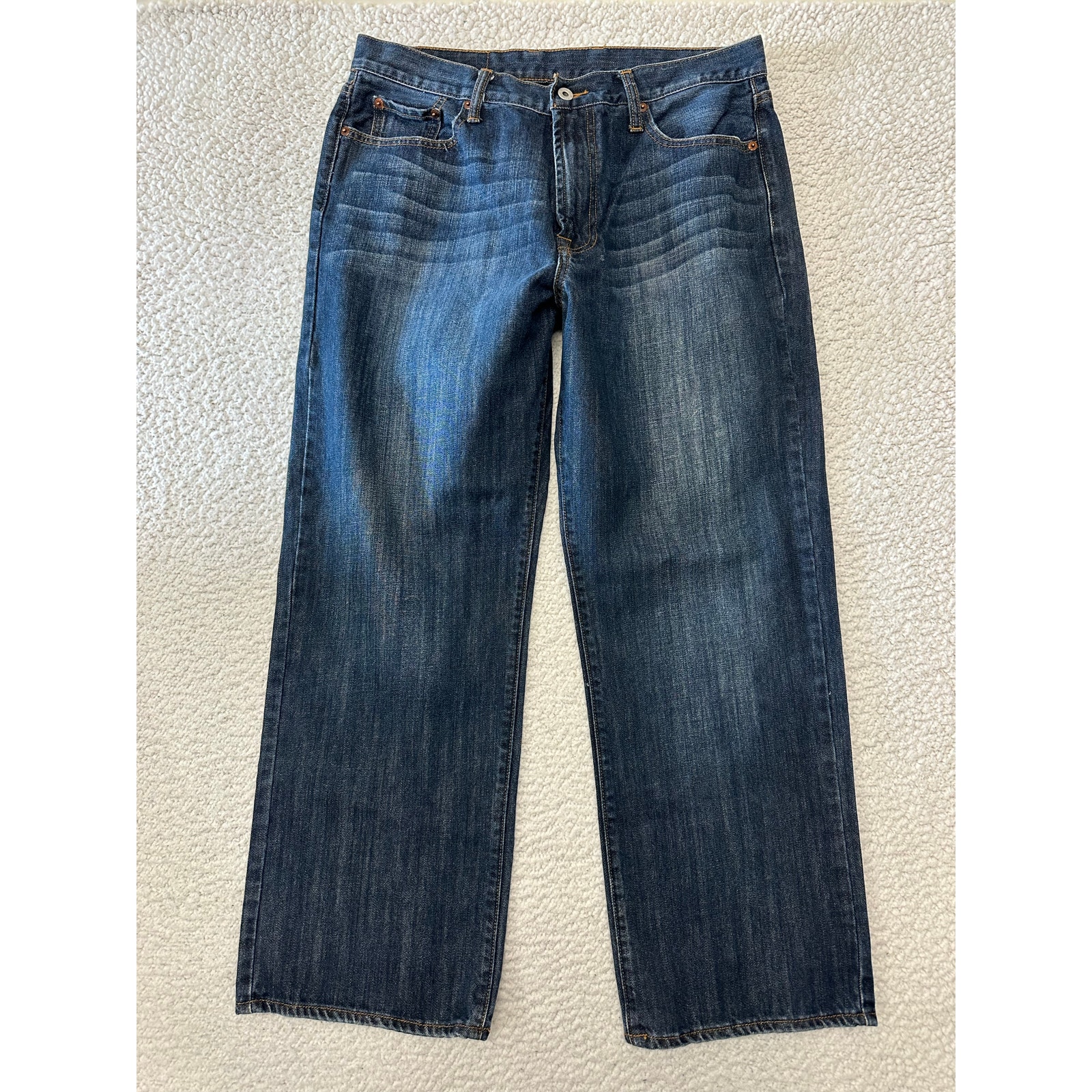 Lucky Brand Relaxed Straight Denim Jeans Size 36